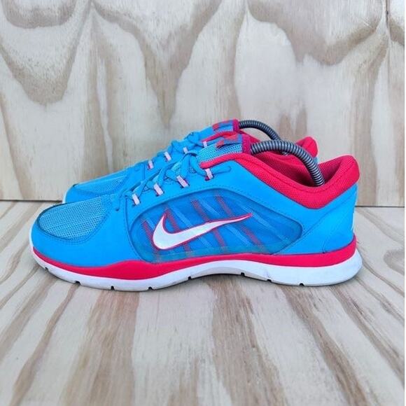Nike - Flex Trainer 4 - Running Shoes - Blue/Pink - Women's - 10 - 643083-400 - Picture 3 of 9